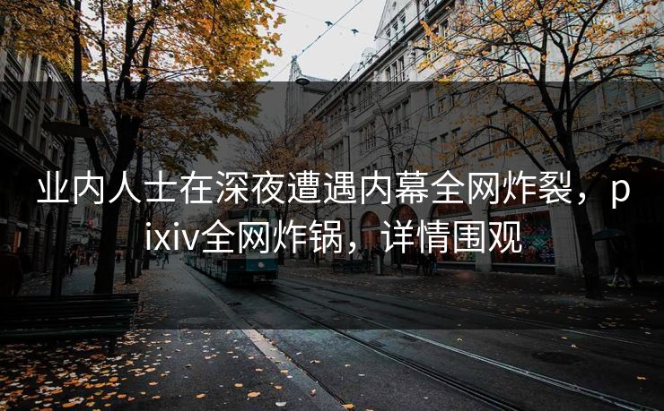 业内人士在深夜遭遇内幕全网炸裂，pixiv全网炸锅，详情围观