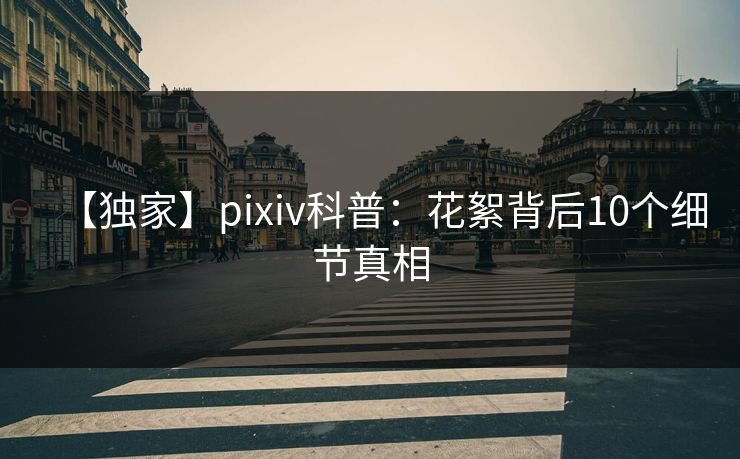 【独家】pixiv科普：花絮背后10个细节真相